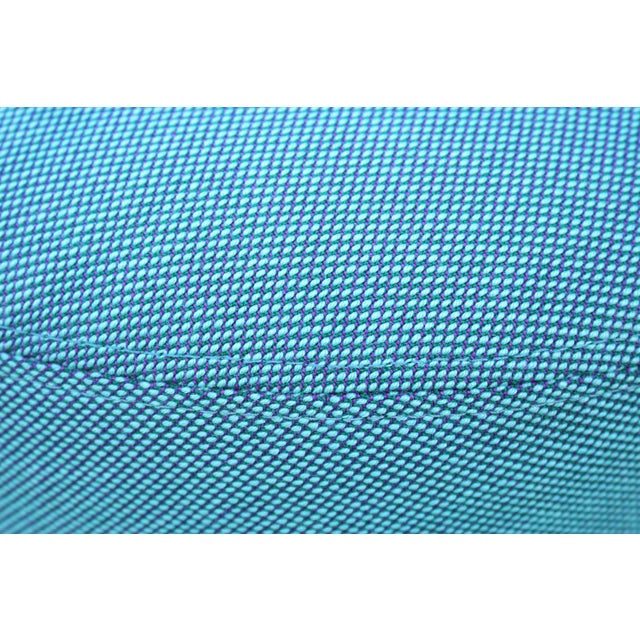 Organic Modern Andreu World Beat Ottoman in Blue Teal Fabric - A Pair For Sale - Image 15 of 18