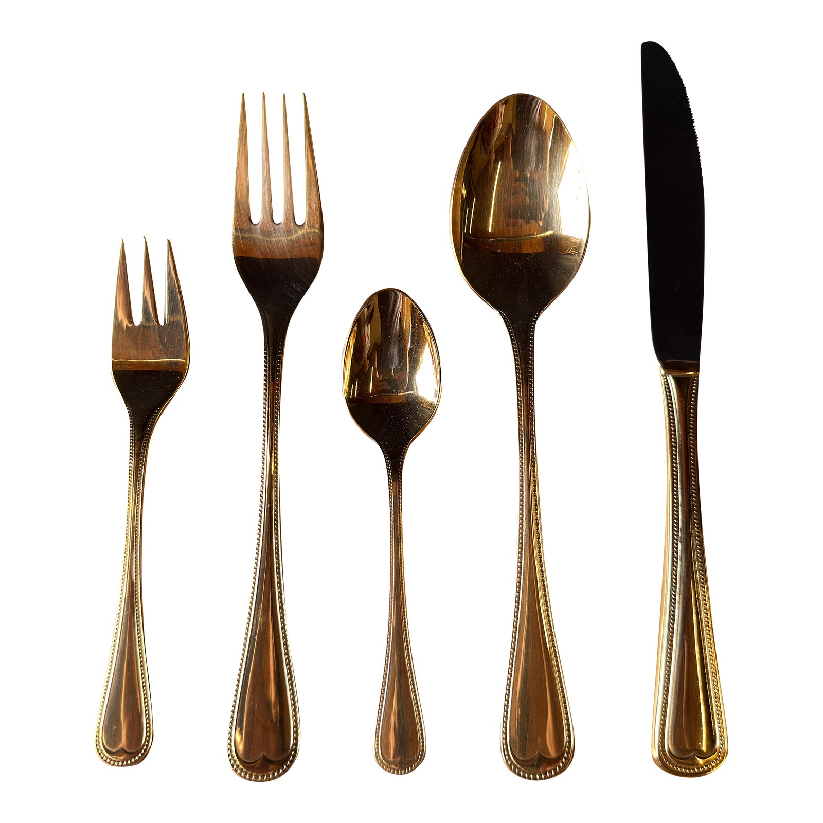 Vintage Bestecke Solingen Gold Plated Flatware - Service for 12