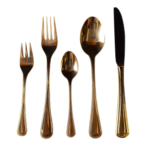 Vintage Bestecke Solingen Gold Plated Flatware - Service for 12
