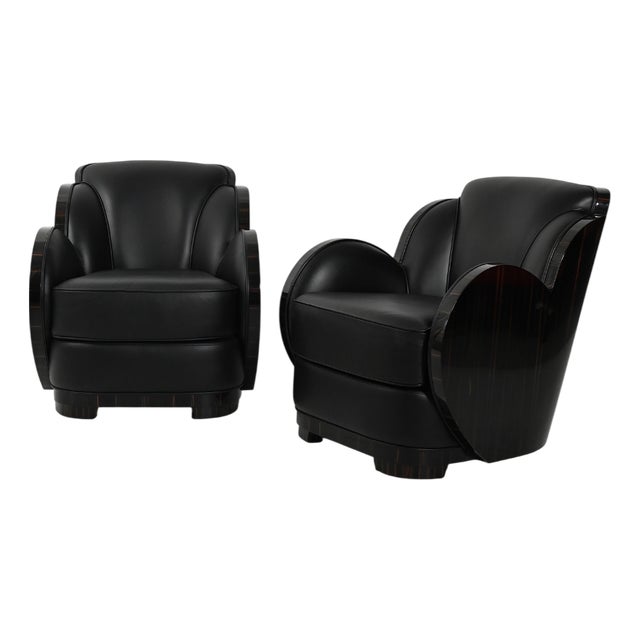 Art Deco Scandinavian Armchairs, 1980s, Set of 2 For Sale