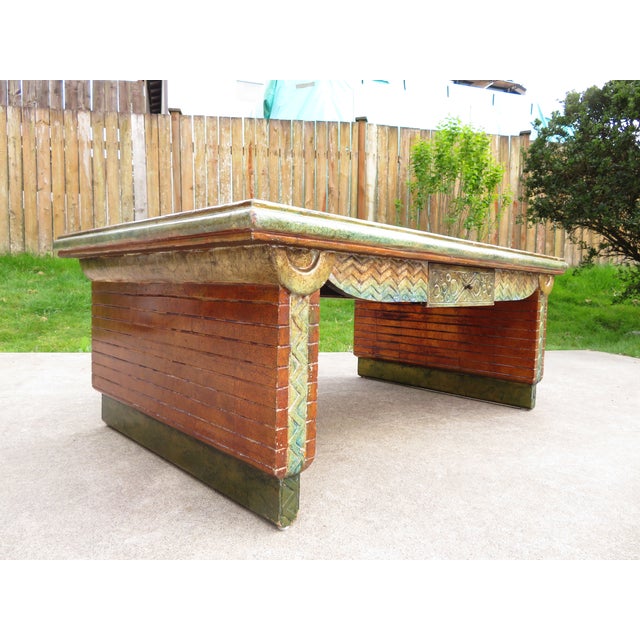 Post Modern Two-Sided Double Drawer Sculptural Textured Coffee Table ~ Brutalist Vintage Abstract Art ~ Modernsim For Sale In Seattle - Image 6 of 18