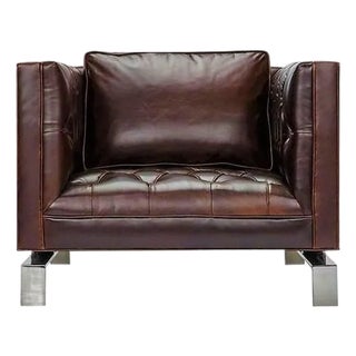 Mitchel Cognac Lounge Chair For Sale