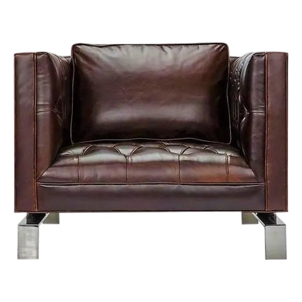 Mitchel Cognac Lounge Chair For Sale