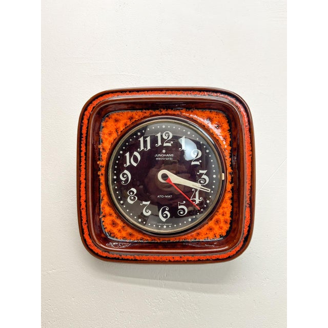 Vintage Ceramic Wall Clock, 1970s For Sale - Image 15 of 15