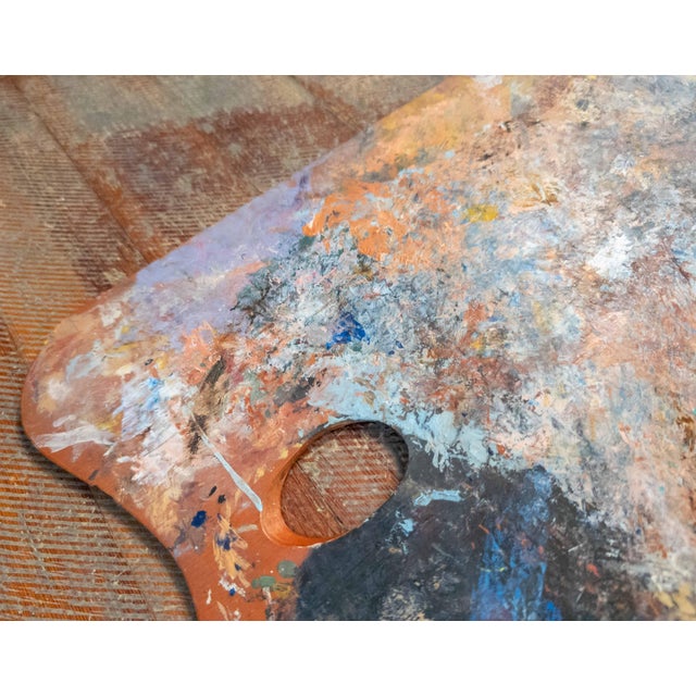 Mid-Century Modern Mid-Century Modern Abstract Painted Colorful Artist's Palette For Sale - Image 3 of 9