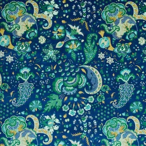 Schumacher Majorelle Velvet Fabric in Blue