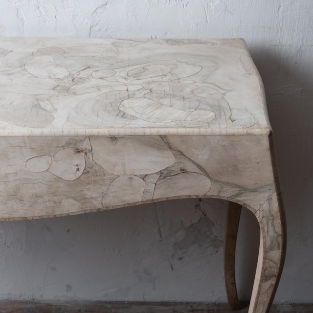 Bleached Italian Patchwork Veneer Writing Desk, C.1950 For Sale - Image 10 of 12