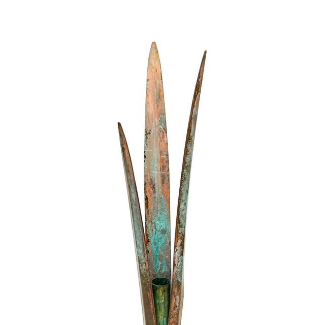 1985 Carnevale Verdigris Brass Sprouting Onion Bud Vase Sculpture – Organic Modern / Folk Art For Sale In Houston - Image 6 of 10