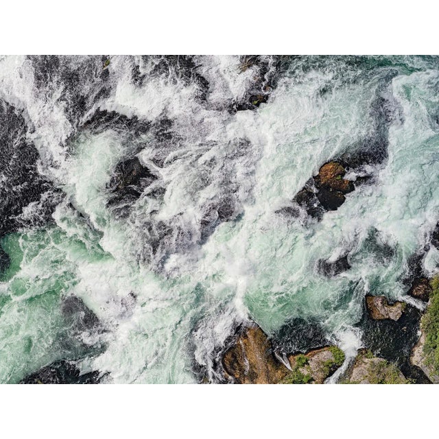 "AV_Rhine_Falls_009" Contemporary Aerial View Limited Edition Photograph by Bernhard Lang For Sale