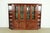 English Thomasville Georgian Carved Cherry Wood Lighted Breakfront Bookcase or Display Cabinet For Sale - Image 3 of 13