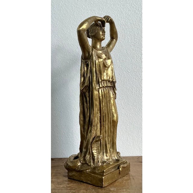 Vintage Italian 19th Century Polished Bronze of Peplophoros For Sale - Image 11 of 18