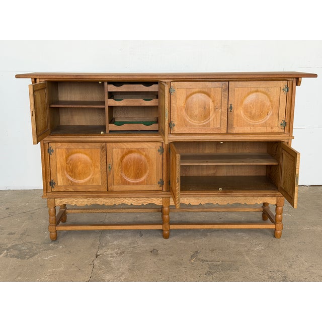 Tall Mid-Century Modern Oak Sideboard by Axel O. Röck for Ottrup Møbelfabrik, 1963 For Sale - Image 4 of 16
