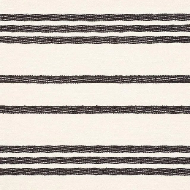 Contemporary Schumacher Dune Stripe Fabric in Black For Sale - Image 3 of 3
