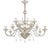 Grand Imperial Rigadin Murano Glass Chandelier in Transparent and Gold by Simoeng for Simoeng For Sale