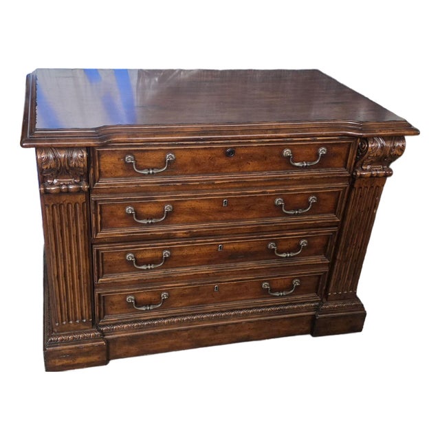 Sligh Traditional Carved Lateral File or Credenza For Sale