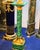 This elegant French Rococo style pedestal features a beautiful marbleized green finish that adds depth and sophistication...
