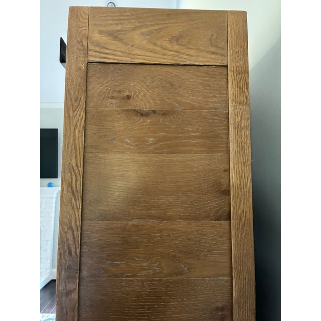Arhaus Baumann 113" Oak Media Wall Unit With Sliding Doors For Sale - Image 12 of 17
