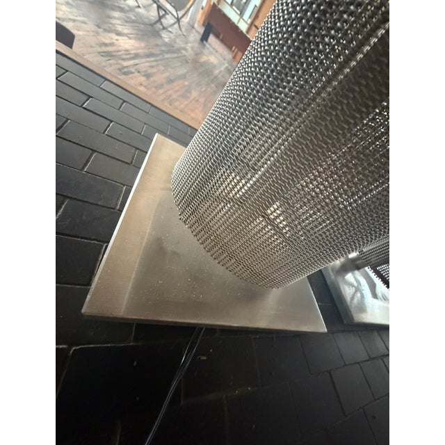 Custom Steel Mesh Table Lamps – Modern Industrial Sculptural Lighting, Pair For Sale - Image 13 of 15