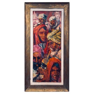 Mid Century Signed Impasto by Victor Olsen For Sale