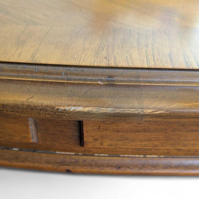 Wood 1960s Drexel Esperanto Walnut Oval Extension Dining Table With Two Leaves For Sale - Image 7 of 18