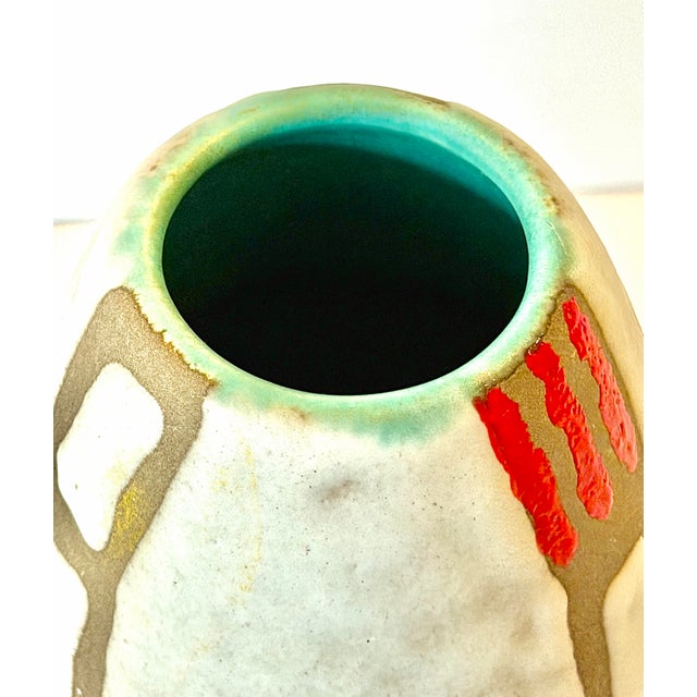 Ceramic Super Cool Mid 20th Century Modern West German Vase by Jasbo Keramics. For Sale - Image 7 of 8
