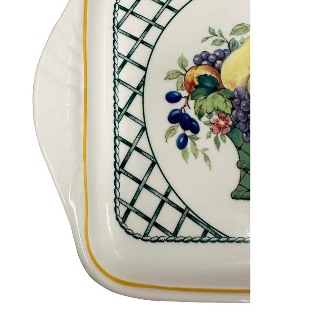 Ceramic Mid-Century Modern Villeroy & Boch Basket Pattern Butter Plate/Butter Tray For Sale - Image 7 of 10