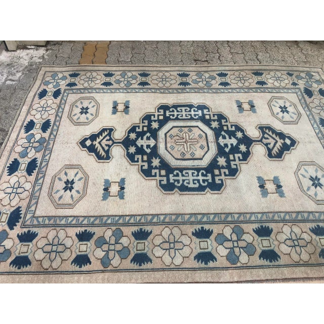 Tribal Oushak Handmade Vintage Floor Wool Rug For Sale - Image 3 of 11