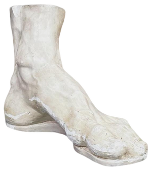 Italian Modern Foot Statue in Light Beige Plaster, 1990s