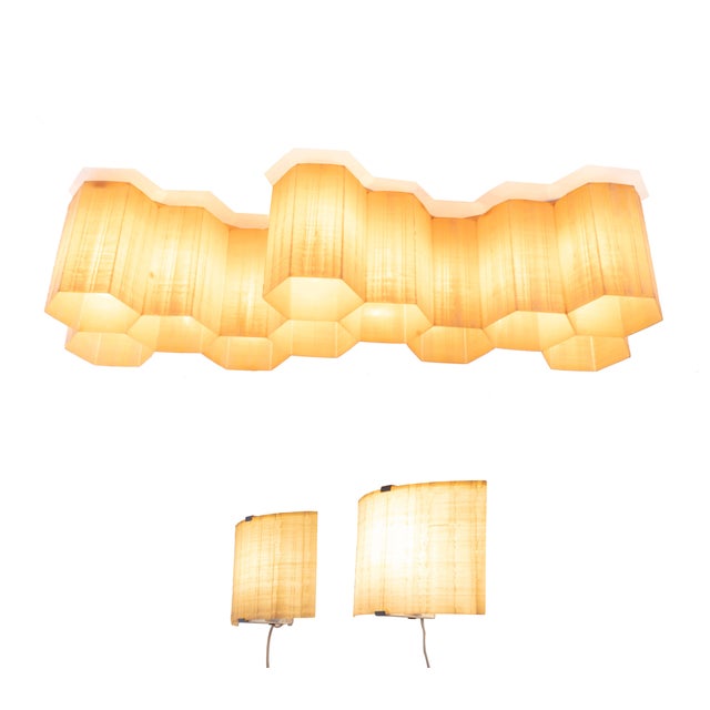 Mid-Century Minimalist Fiberglass Wall Sconces, 1950s, Set of 2 For Sale - Image 10 of 11