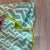 Palm Beach Style Custom Turquoise and Chartreuse Green Quadrille Aga Linen Roman Shade For Sale - Image 4 of 10