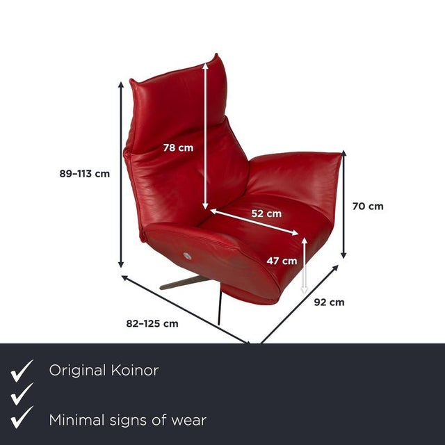 The Safira leather armchair by Koinor invites you to relax. In this version, the Safira is upholstered in smooth red...