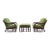 1960s Brown Jordan Designer Mid Century Bent Rattan Two Chairs and One Ottoman For Sale