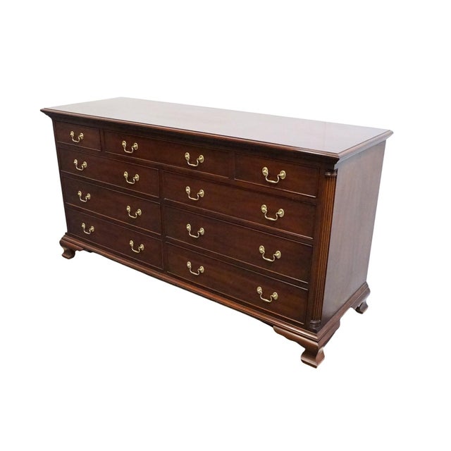 HENKEL HARRIS Genuine Solid Mahogany Traditional 66" Double Dresser 34.5" High 66.5" Wide 22.25" Deep We specialize in...