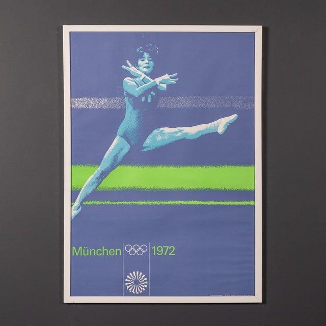 Vintage German Framed Olympic Posters, 1972, Set of 5 For Sale - Image 3 of 18