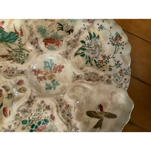 Cream Antique Japanese Satsuma Oyster Plates c.1880’s For Sale - Image 8 of 10