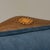 19th Century English Dark Wood Armchair With Navy Upholstery, Sunburst Inlay and Turned Legs For Sale - Image 15 of 16