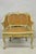 Vintage French Louis XV Style Green Painted Gold Gilt Cane Bergere Arm Chair For Sale - Image 17 of 17