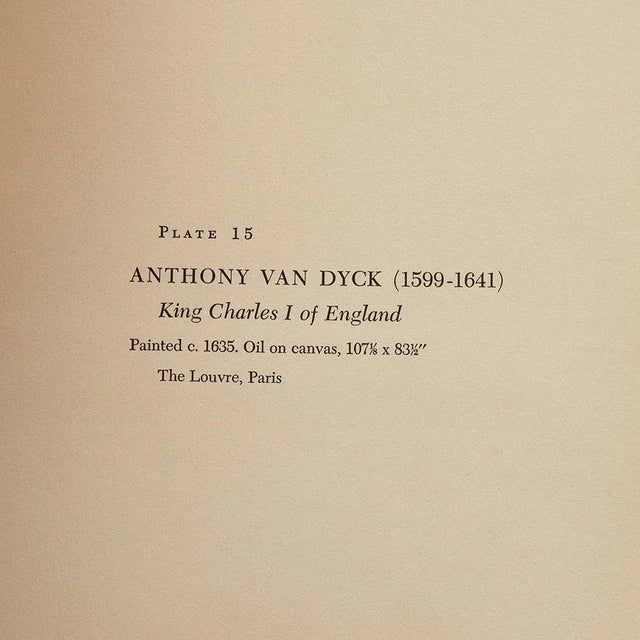 1950s 1956 After Anthony Van Dyck "King Charles I of England", Vintage Full-Color Print For Sale - Image 5 of 8