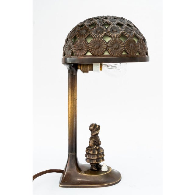Brown Jugendstil Table Lamp, Vienna, 1907 For Sale - Image 8 of 18