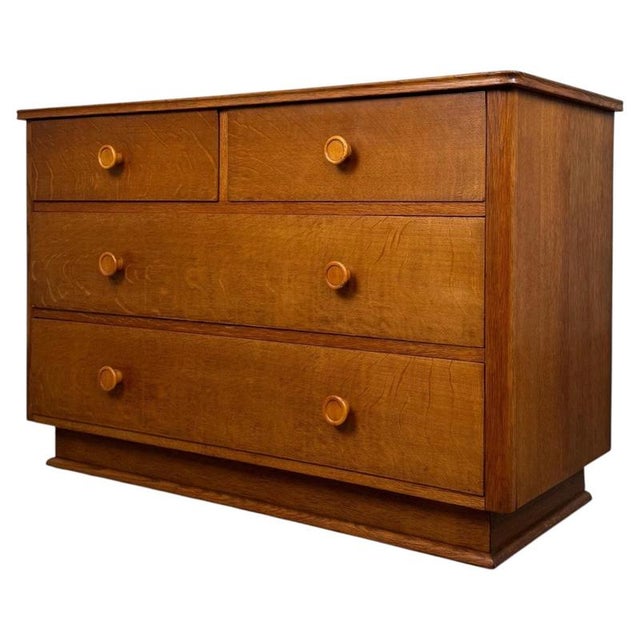 20th Century English Oak Chest of Drawers For Sale - Image 10 of 13