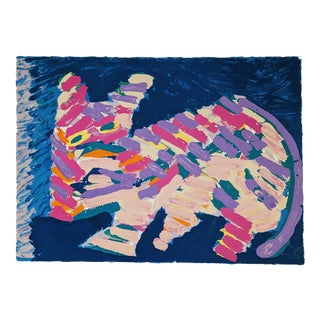 Karel Appel, Resting Cat, 1978, LIthograph For Sale