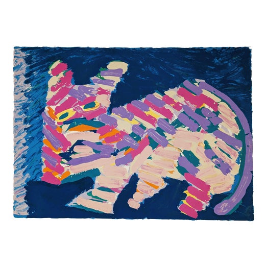 Karel Appel, Resting Cat, 1978, LIthograph For Sale