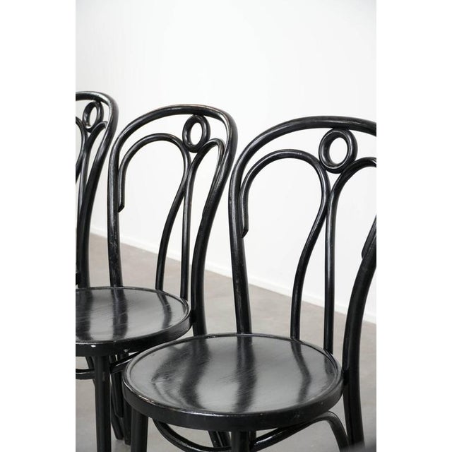 Vintage Thonet Style Bistro Chairs, Set of 4 For Sale - Image 10 of 16