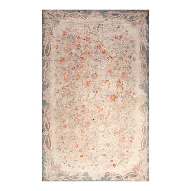 Antique American Hooked Rug 8' 2" x 13' 0" For Sale
