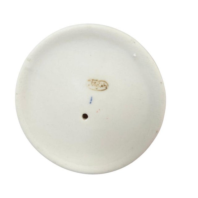 White Vintage Russian Gzhel Blue and White Porcelain Double Fish Candlestick For Sale - Image 8 of 12