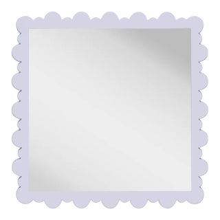 Fleur Home Garden District Valmont Square Mirror in Spring Iris, 38.75x38.75 For Sale