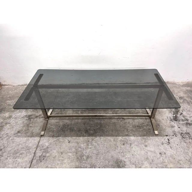 1970s Table with Smoked Glass Top by Gianni Moscatelli for Formanova, 1970s For Sale - Image 5 of 10