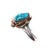 Late 20th Century Sz3 Vintage JL Native American 14k/sterling turquoise ring For Sale - Image 5 of 10