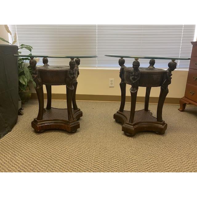 Mid-Century Modern Mid 20th Century Ernest Hemingingway African Queen Collectors Accent Table For Sale - Image 3 of 17