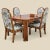 1970s Vintage Hollywood Regency Burl Wood Dining Set, 1970s, Mid-Century Modern, Mid-Century For Sale - Image 5 of 10